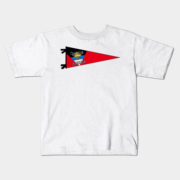 Antigua and Barbuda Flag Pennant Kids T-Shirt by zsonn